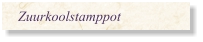 Zuurkoolstamppot